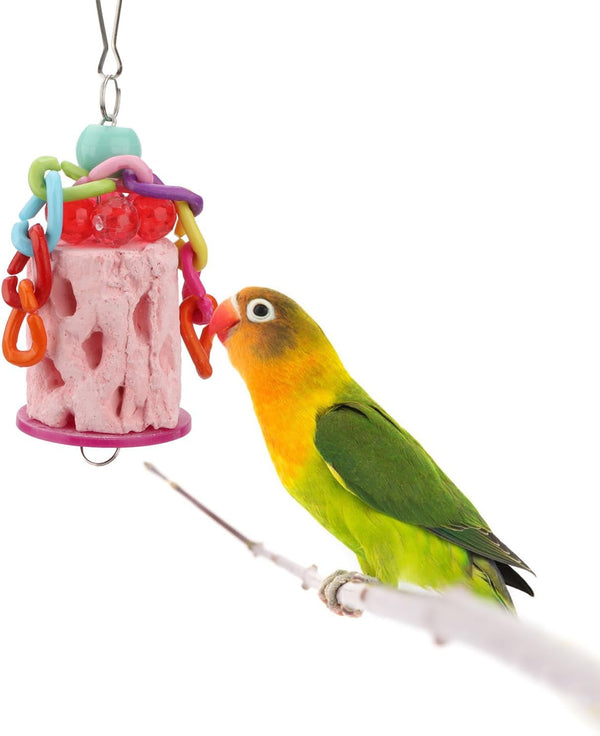 Hypeety Bird Chew Toy - Calcium Teeth Grinding Treats for Hamster, Parrot, Small Animal Cage, 1pc Color Random