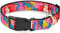 Buckle-Down Plastic Clip Collar - Large Ariel/Flounder/Fish Trio Poses Pinks - 1.5" Wide - Fits 18-32" Neck