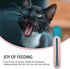 Ipetboom Dog Bowls - Pet Feeder Cat Strip Squeeze Spoon for Wet Cat Treats, Feeding Watering Supplies, Blue Dog Bowl