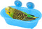Wontee Bird Bath with Mirror Toy for Small Birds, Fixable Parrot Bathroom Tub for Parakeets