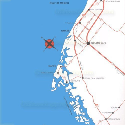 Topspot Map N204, 10 Thousand Islands Florida Area Fishing and Recreation Map