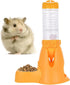Guardians Hamster Water Bottle, Automatic Drinking Bottle with Food Container Base, 125ml, Yellow