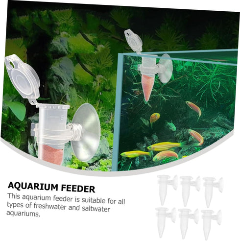 Yardwe 6pcs Brine Shrimp Feeder - Reusable Automatic Fish Tank Accessory with Cups