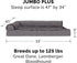 Furhaven Plush & Velvet L Shaped Chaise Replacement Dog Bed Cover, Jumbo Plus (XX-Large) - Platinum Gray, Machine