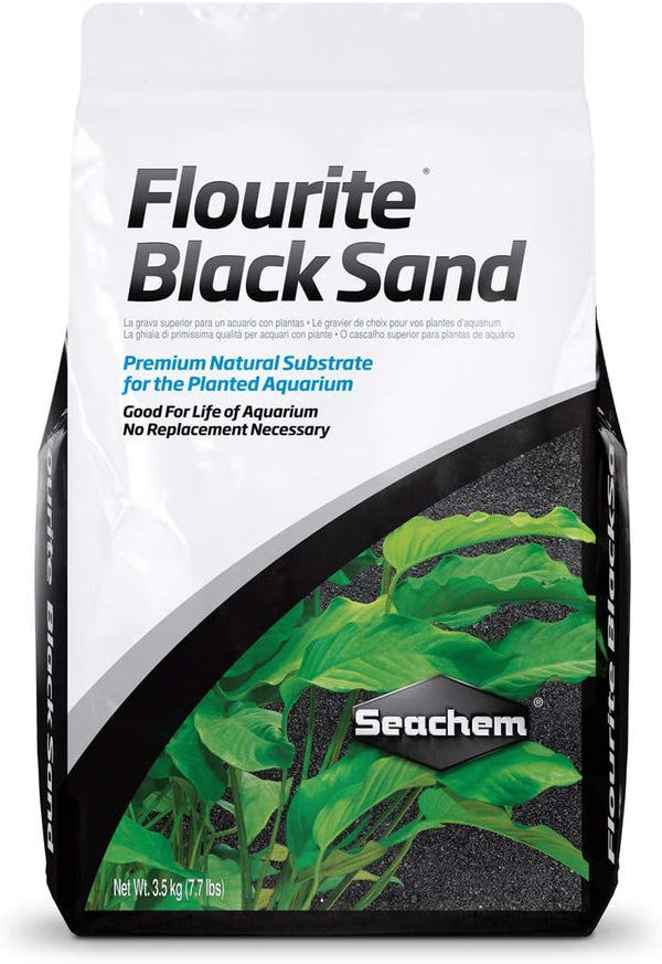 Seachem Fluorite Black Sand Substrate, 7.7lb for Aquatic Plants