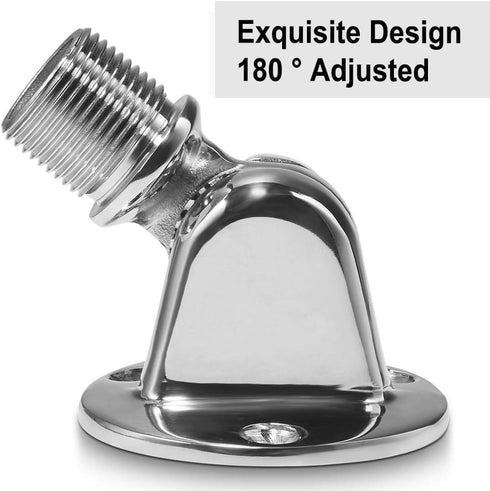 Mounts,316 ZOMCHAIN Ratchet Rail Mount, Marine VHF Antenna Stainless Steel Adjustable Base Mount for Boat