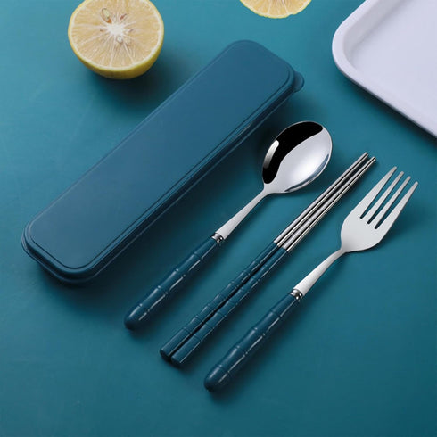 Generic Set Set, Set Portable Utensils with Case, Travel Utensils with Case, Travel Cutlery Reusable Camping Utensil