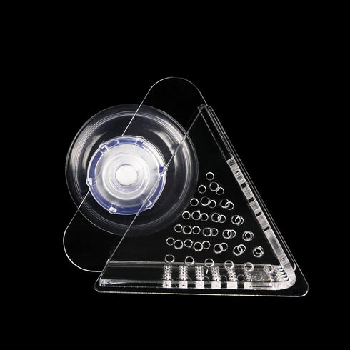 WEAVERBIRD Acrylic V-Shape Cone Red Worm Feeder with Suction Cup for Shrimp Fish Tank Feeding