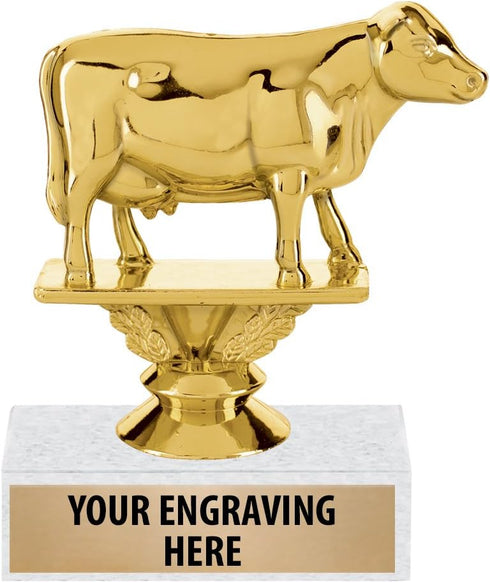 Cow Trophies - 4.25" Dairy Cow Trophy Awards Prime