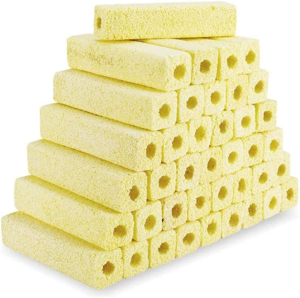 hygger 6.2-Inch Long Aquarium Bio Media Ceramic Filter Media Blocks, 7.9 lbs, 40-pack for Sump Tank