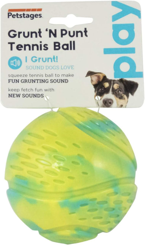 Petstages Grunt N' Punt Tennis Ball - Fetch Ball Dog Toy