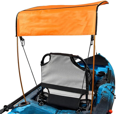 Sun Shade Canopy for Kayak Boat Canoe, Waterproof Awning Top Cover for Outdoor Fishing, Orange