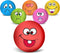 Coricorsu 3.14" Squeaky Dog Toys Funny Smile Face Chewing Latex Rubber Soft Fetch