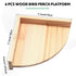 6 (7.1 7.1 Inch,Platform) Wettarn Pcs Bird Perch Platform Bird Corner Parrot Perch Corner Wooden Stand Sector