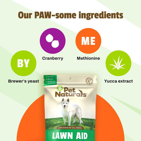 Pet Naturals Lawn Aid Dog Urine Neutralizer, 60 Chicken-Flavored Chews, Healthy Treats for PH Balance