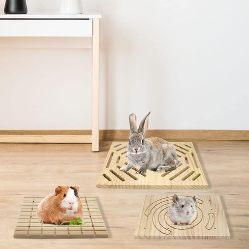 Chinchilla Litewoo Rabbit Scratch Board Foot Pad Mat Chew Toy Grinding Claws Teeth Natural Wood for Small Animal Rabbit