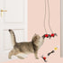 Tsuchbis 1 Pack 2m Hanging Cat Catnip Ball Toys Reliable Door Hanging Cats Toy Play Chase Exercise for Kitten Indoor