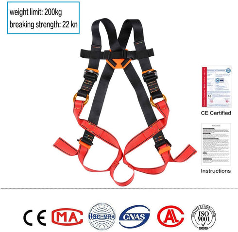 Kids Climbing Belt, Youth Full Body Safety Belt for Outdoor Training and Rappelling