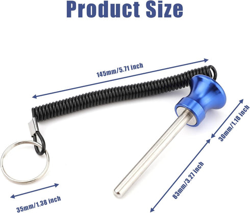 Magnetic Weight Stack Pin, 0.31 Inch Diameter Weight Loading Pin with Pull Rope Gym Dropset Weight Machine Plate Pin Drop Set CounterWeight Stacking Extender Fitness Equipment for Strength Training