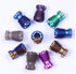 DEKEENSTAR Titanium Paracord Lanyard Beads for Knife Zipper Pull Jewelry, EDC Lanyard Beads for Pendant Flashlight
