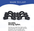 Kayak Pad Eye Kit, 10pcs Tie Down Loops Deck Rigging with Nylon Padeye & Stainless Steel Screws for Canoe & Kayaking