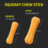Playology Squeaky Chew Stick Dog Toy for Large Breeds (35lbs and Up), All-Natural Cheddar Cheese Scent