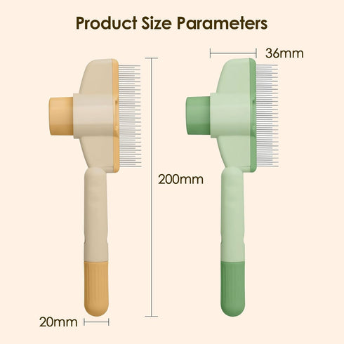 Ntrjtrss Flea Comb for Cats Dogs Brush for Shedding Self Cleaning Pet Comb Lice Comb Long & Short Stainless Steel Metal