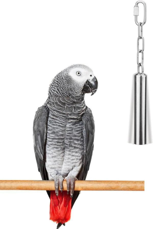 Hypeety Stainless Steel Bell Bird Toys Chew Toy for Parrot, Macaw, Heavy Duty Bird Cage Stand Toys