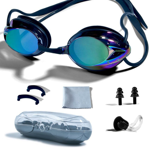 PHELRENA Swimming Goggles, Professional Anti Fog UV Protection Swim Goggles for Adult Men, Women, Kids