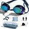 PHELRENA Swimming Goggles, Professional Anti Fog UV Protection Swim Goggles for Adult Men, Women, Kids