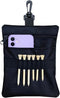 Zipper Golf Tee Pouch Bag, Golf Ball Accessory Pouch for Men