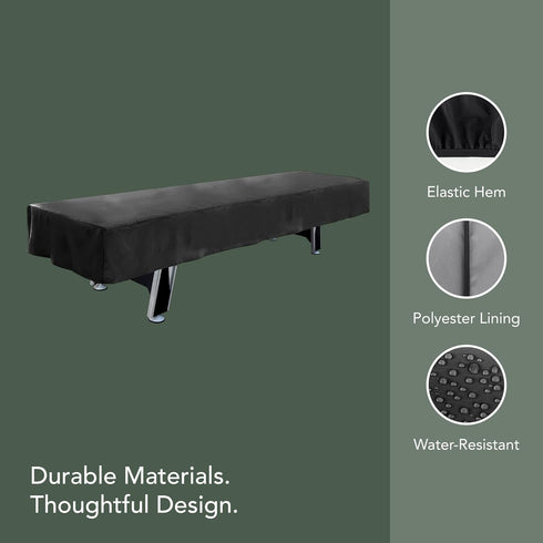 12FT 146W 32D 12H, Covermates Shuffleboard Table Cover Water-Resistant All-Weather Protection, Heavy-Duty Vinyl