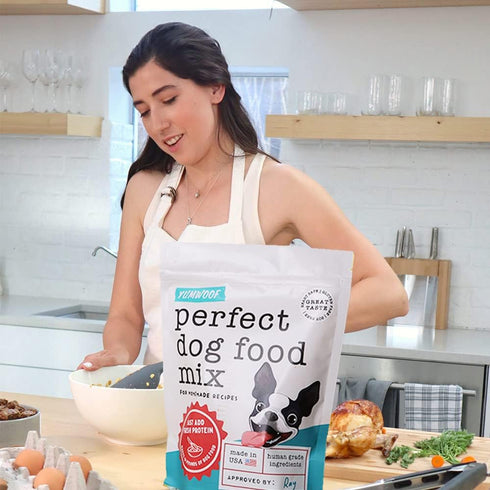 Perfect Dog Food Mix Makes 10 Pounds Fresh Homemade Food, Vet Approved Recipes for Beef, Turkey, Chicken, Pork, Bison,