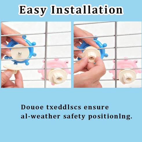 JNCWYP 2 Pack Finches Bird Cage Spinning Toy for Parakeets & Cockatiels, Interactive Spinner Rattle Bird Toys, Cage