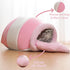 Romaneco Honey Pot Cat Cave Bed, Soft and Thick Rebound Sponge Pet Nest with Removable & Washable Cushion, Cute Cartoon