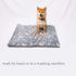 SEIS Reflective Pet Warm Mat, Winter Dog Sleeping Pad Flannel Cat Bed with Star Moon Design for Small Medium Large Dogs