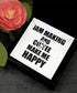 EzGift Jam Making And Coffee Make Me Happy Necklace Pendant Funny Gift For Hobby Lover Jewelry With Chain Message Card