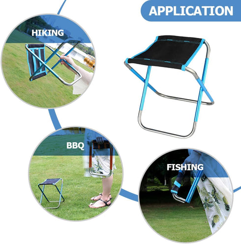 FRCOLOR Portable Small Folding Stool Lightweight Multi-Function Camping Stool Compact Outdoor Folding Chair for Fishing