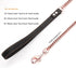 Rose Gold Dog Leash, 11mm Cuban Link Chain with Durable Stainless Steel Metal & Leather Handle, 3FT/4FT/5FT