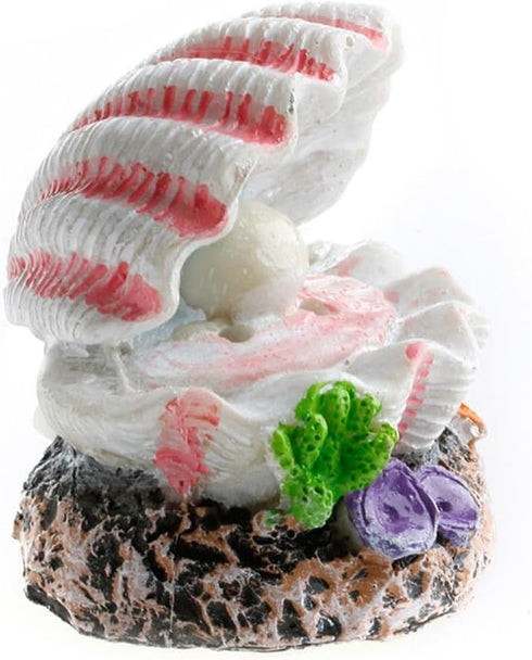 1PCS Pearl Shell Ornament for Fish Tank, Tropical Clam Decoration