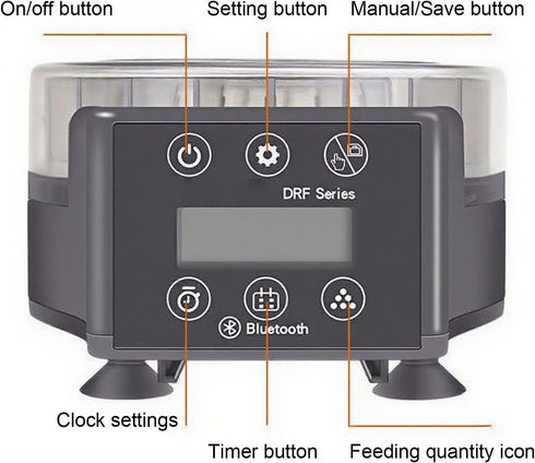 Generic Feeder,21-Compartment 6 Fish Automatic Timers Aquarium Food Dispenser,Fish Tank Smart Feeder - for Turtle Betta