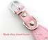 Rhinestone Flower Dog Collar, Sparkling Leather for Small and Medium Dogs (Pink, XS)