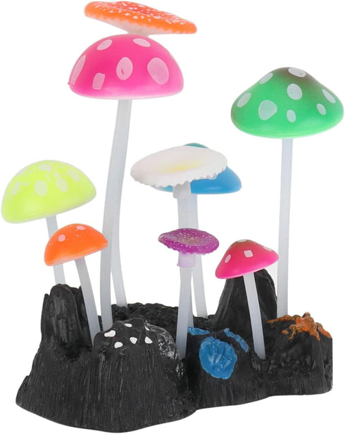 Yscryptoline Glowing Silicone Aquarium Coral Decorations, Luminous Fish Tank Ornaments, Marine Plant Decor, Non