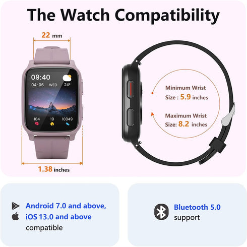 MorePro 24/7 Counter, IP68 Fitness Tracker with Heart Rate & Blood Pressure Monitor, Blood Oxygen & Sleep Tracker