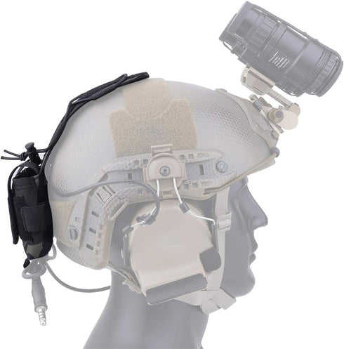 KRYDEX Tactical Helmet Pouch Battery Box, Counterweight Pouch for Tactical Helmet Accessory Storage with Hook and Loop