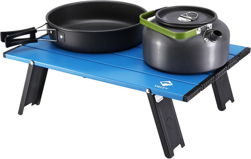 VILLEY Portable Mini Folding Beach Table, Ultralight Aluminum Side Table with Carry Bag for Camping, Picnics