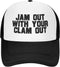 Unisex Adult Trucker Hat - Jam Out with Your Clam Out Adjustable Cap, Classic Fishing Caps