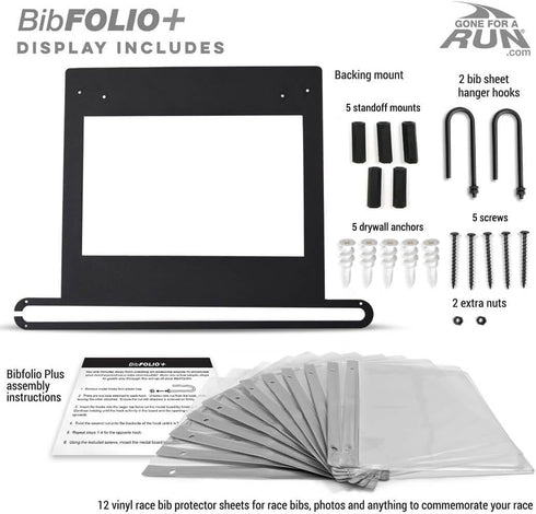 Gone For a Run BibFOLIO Plus Race Bib Holder and Medal Hanger Display for Runners