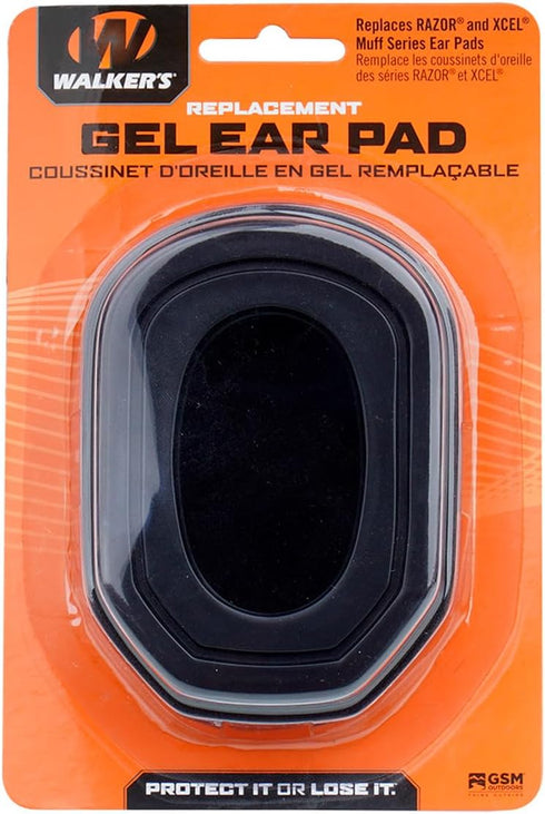Walker's Gel Ear Pads for Razor & XCEL Hearing Protection Earmuffs, Increased Sealing with Snap-On Installation
