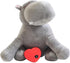 3T group Heartbeat Puppy Toy, Stuffed Animal with Heartbeat for Calming Sleep Aid and Anxiety Relief (Gray)
